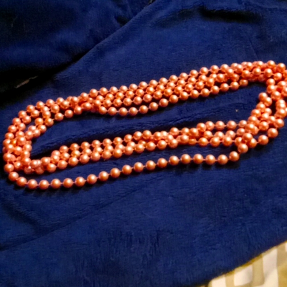 Pink faux beads